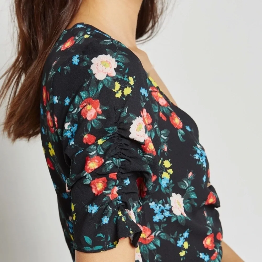 miss selfridge ⋆ ruched floral dress